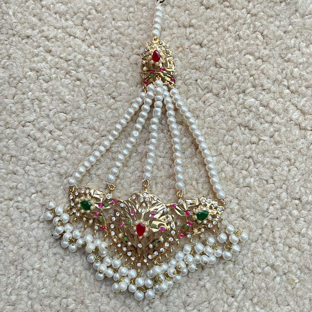 Multi-Color Indian Pakistani Head Jewelry (Jhoomar)